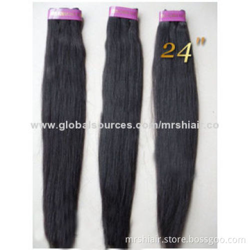 20-inch Brazilian Hair Weave Extensions, Unprocessed Hair, Natural Black